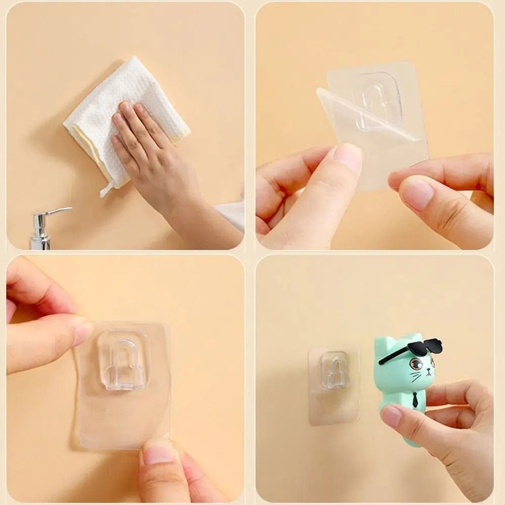 Adhesive Cat Wall Hook Installation Steps