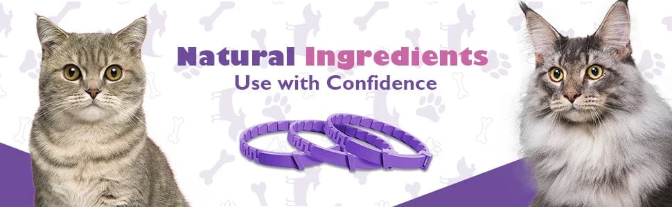Adjustable size calming collars for cats 4 pack