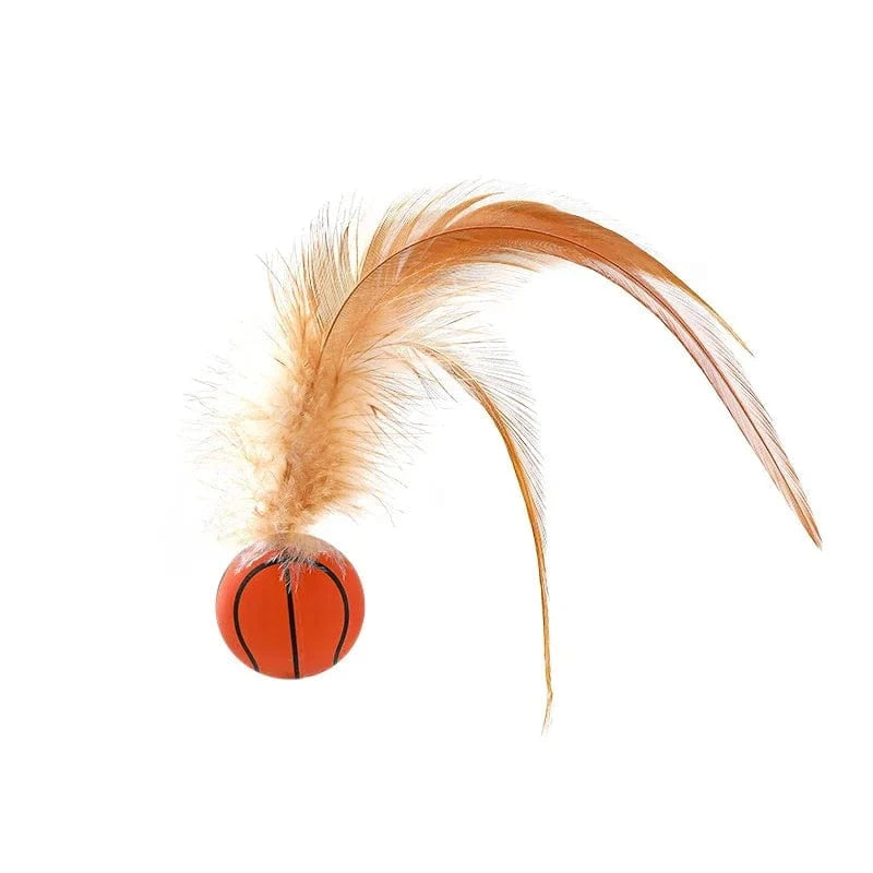 Bouncy Feather Cat Toy Balls - Best hunting instinct toys for active cats