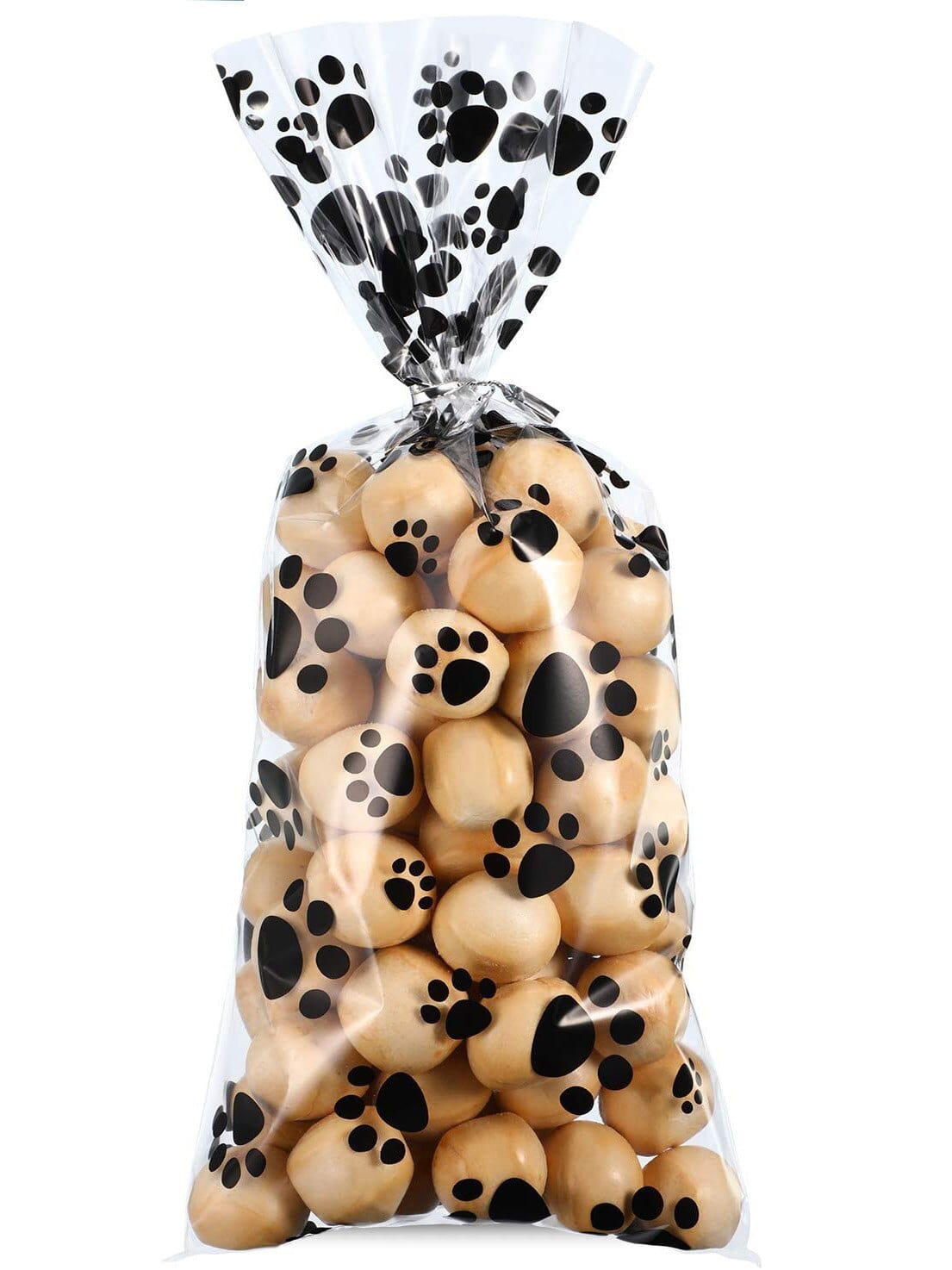 Black Cat Paw Pattern Treat Bags – Cute Animal Gift Packaging