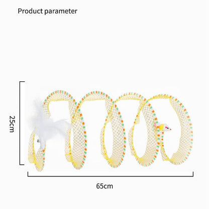 Interactive open-style cat tunnel toy