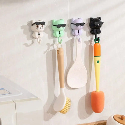 Cat Hook Holding Kitchen Utensils