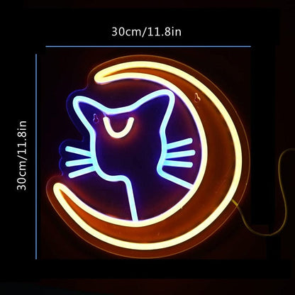 LED neon cat lamp decor range