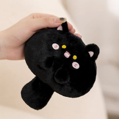 Cat Plush Mini Doll Pillow In Black