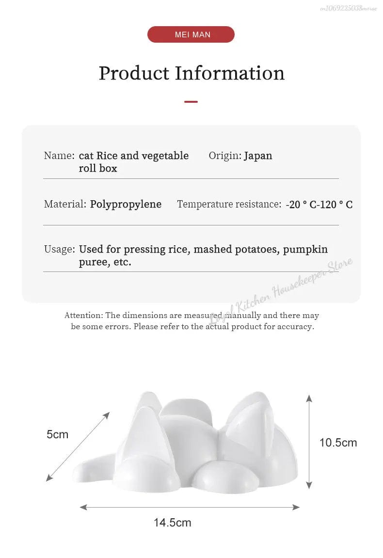 Cat Sushi Mold Instructions – Step-by-Step Use Guide