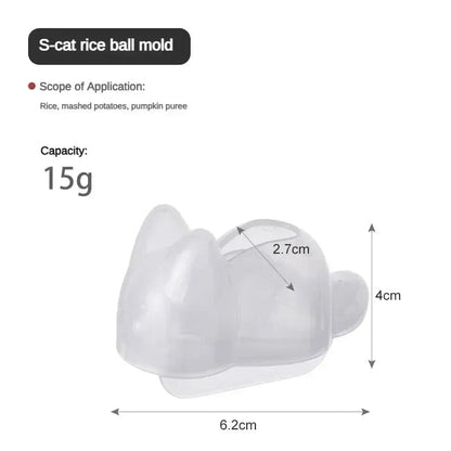 Cat Sushi Mold Specifications – Food-Grade PP Material