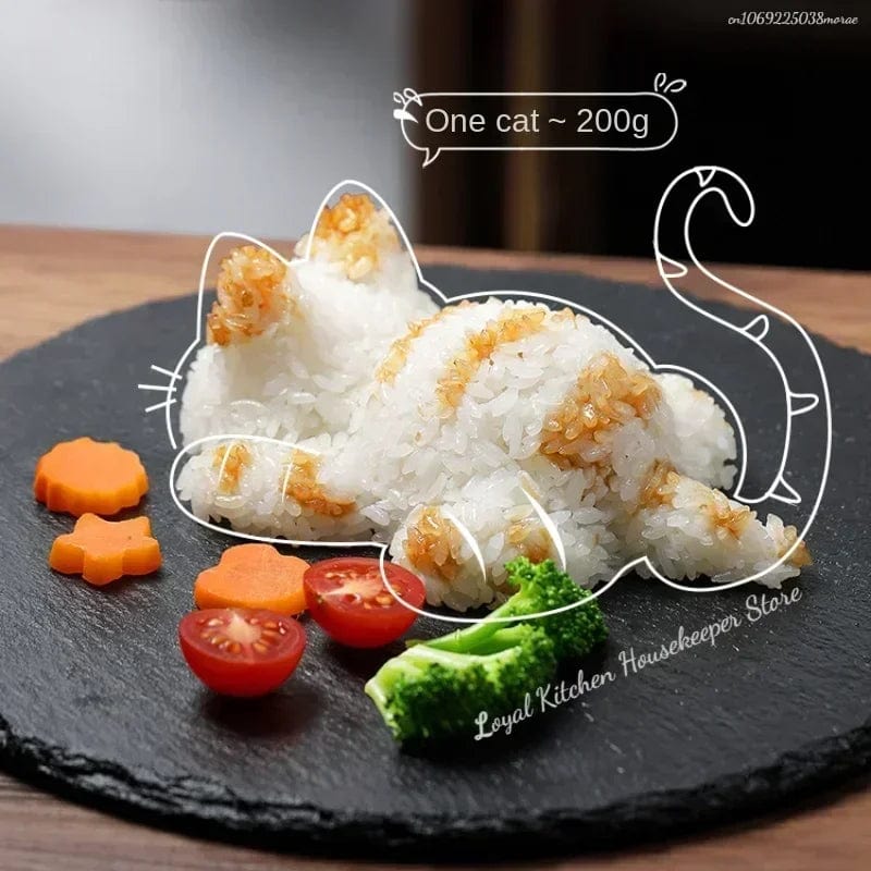 Cat Sushi Mold with Garnish – Fun Bento Display