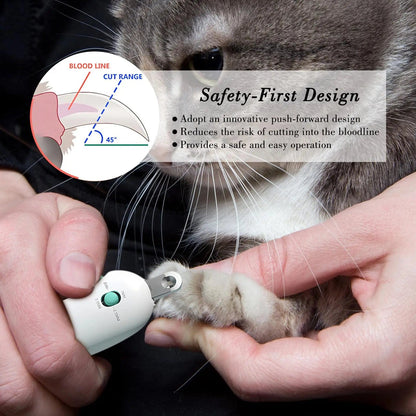 Cat nail clippers with built-in nail file for grooming