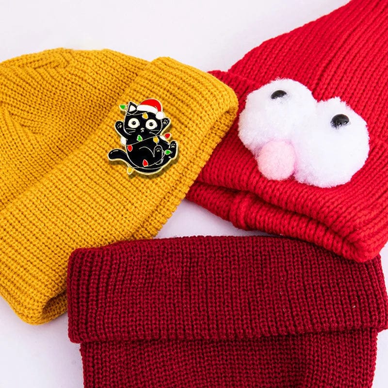 Christmas Kitty Brooches