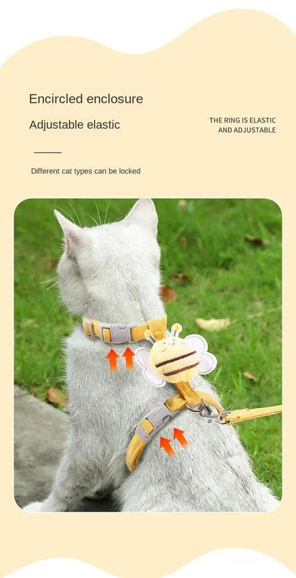 Comfortable Cat Harness Worn by Cat – Outdoor Shot