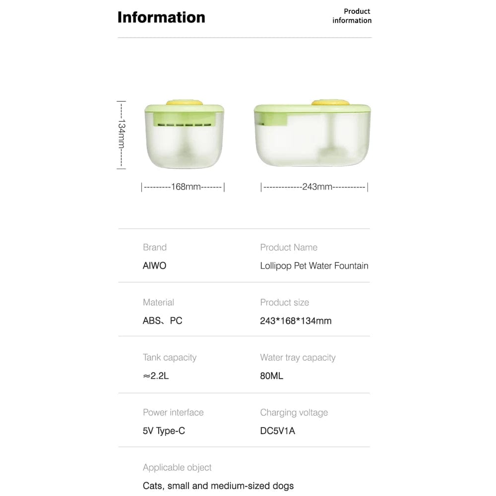 Compact Auto Pet Water Dispenser 