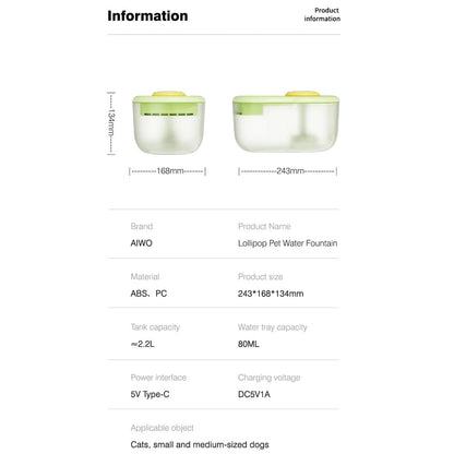 Compact Auto Pet Water Dispenser 