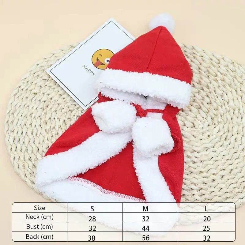 Cozy Santa Cape for Cats