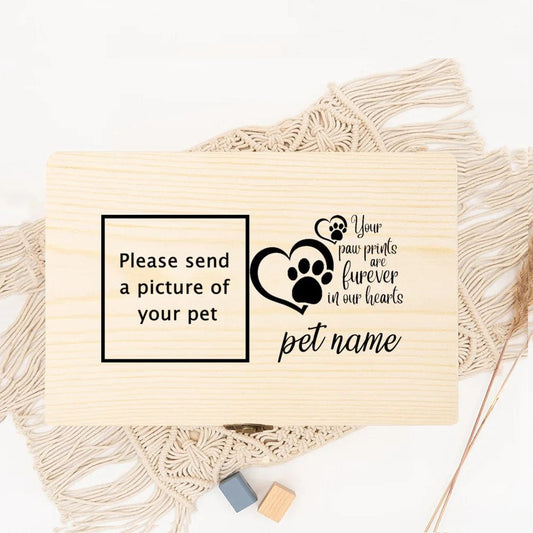 Custom-sized cat memorial box for cherished mementos

