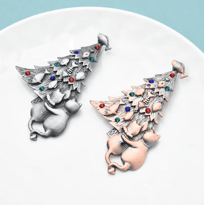 Cute Cat Holiday Brooches