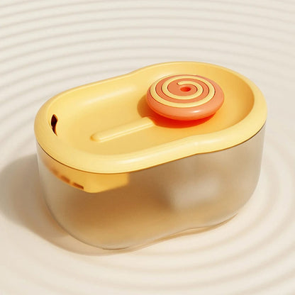Cute Lollipop Cat Water Dispenser in Yellow