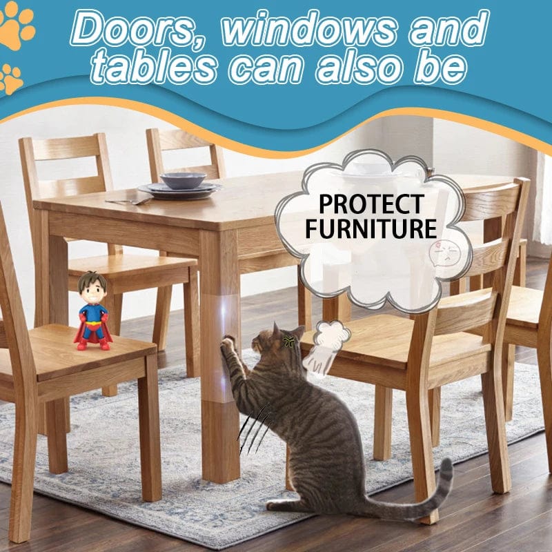 Durable cat scratch prevention tape for walls and chairs

