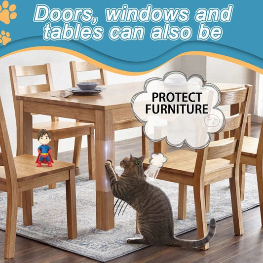 Durable cat scratch prevention tape for walls and chairs

