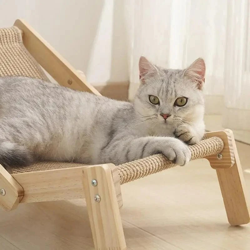 Durable cat sisal rocking chair with ergonomic design

