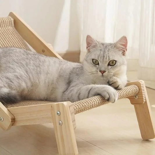 Durable cat sisal rocking chair with ergonomic design

