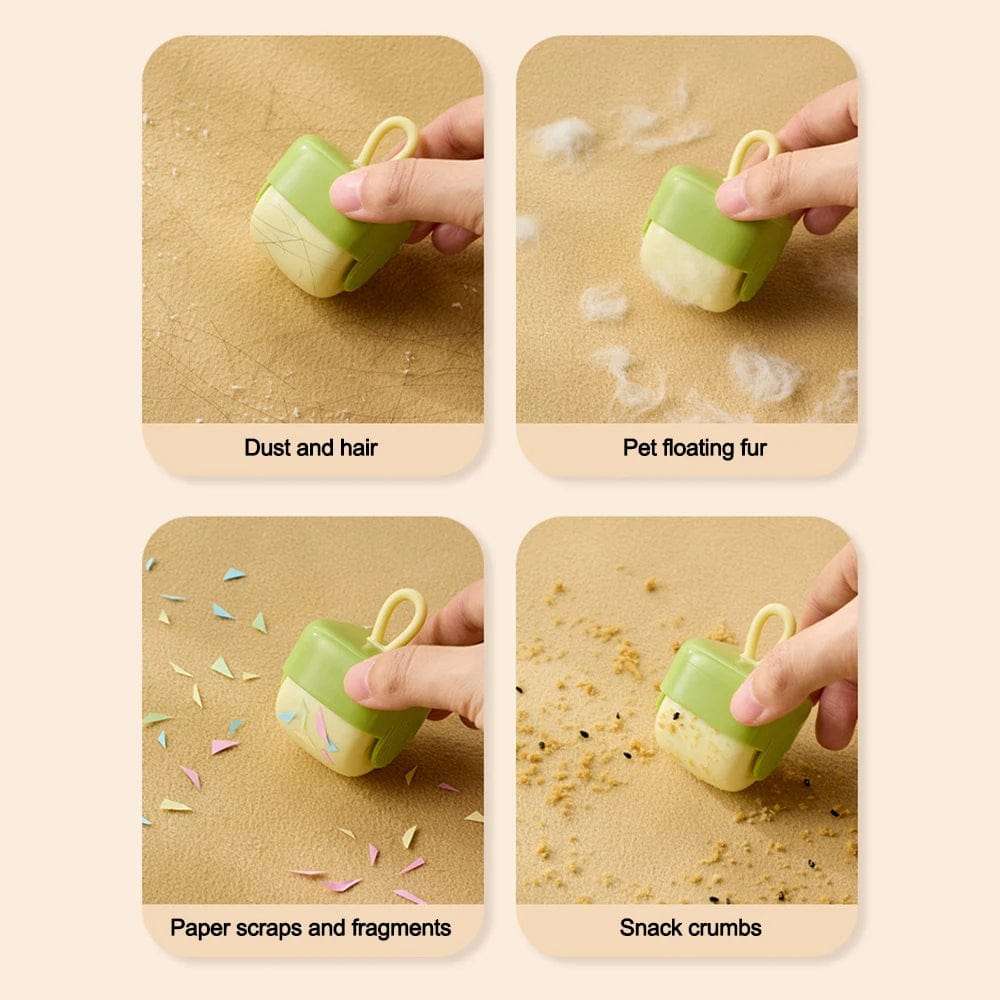 Durable reusable pet hair remover with self-cleaning feature