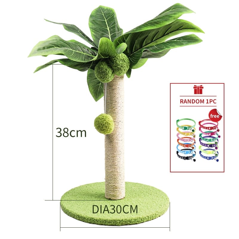 Cute kitty scratching post tree