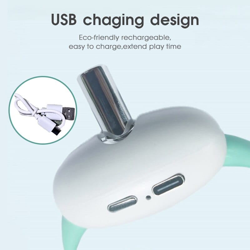 Ergonomic adjustable cat laser collar teasing accessory

