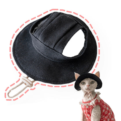 Cat lover's adjustable hat for travel sun protection