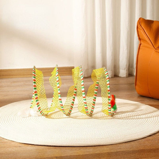 Playful cat tunnel for interactive fun