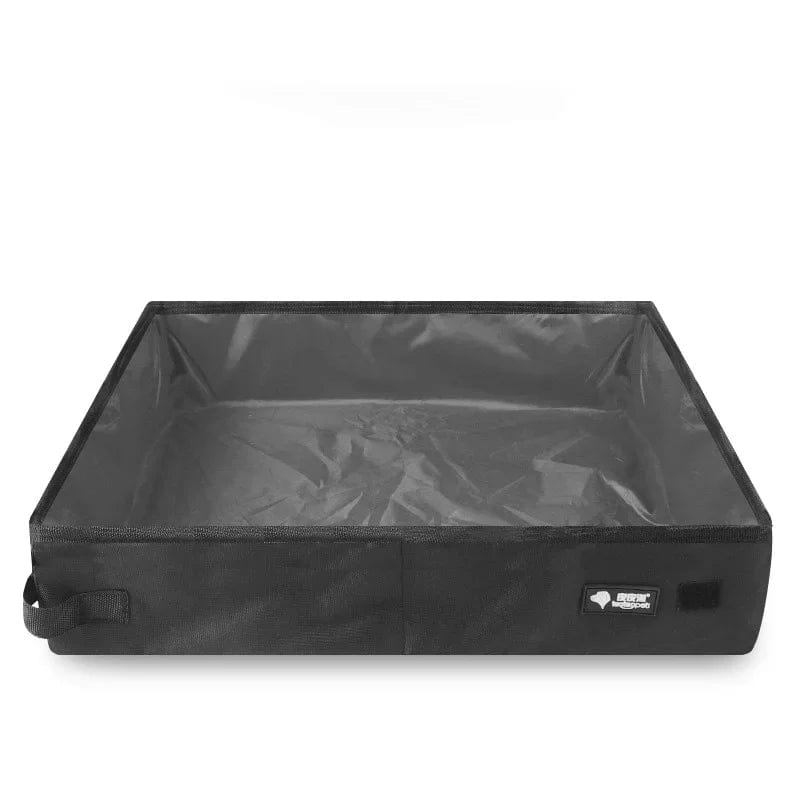 Foldable travel litter box for camping with cats