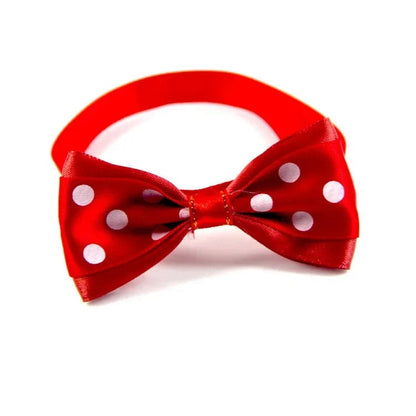 Red Bow Tie with White Polka Dots