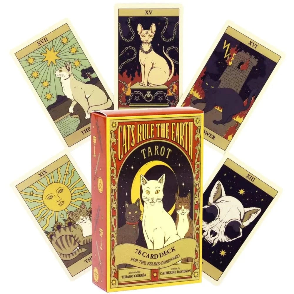 Full Set of Cat Tarot Card Stickers – 78 Designs