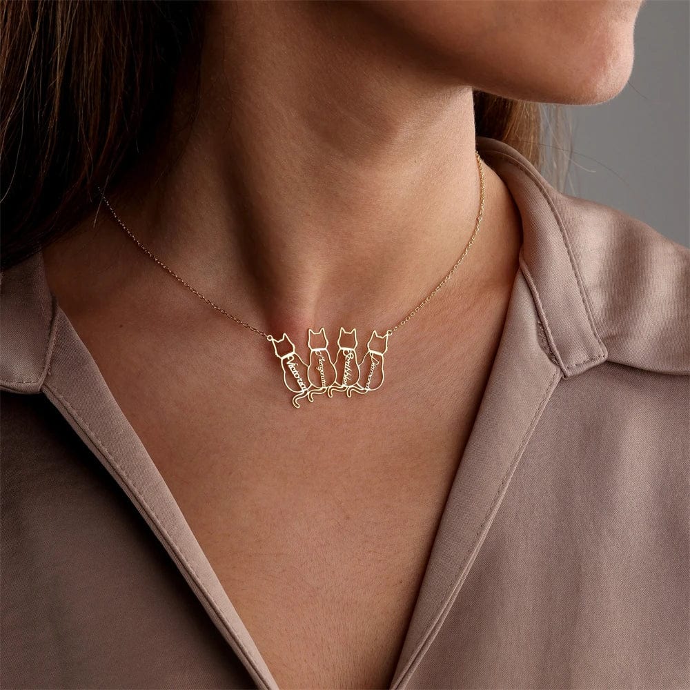 Gift idea for cat owners personalized name necklace