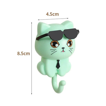 Green Cat Decorative Wall Hook