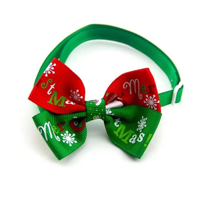 Green & Red “Merry Christmas” Bow Tie