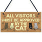 Life with cats wooden home signs