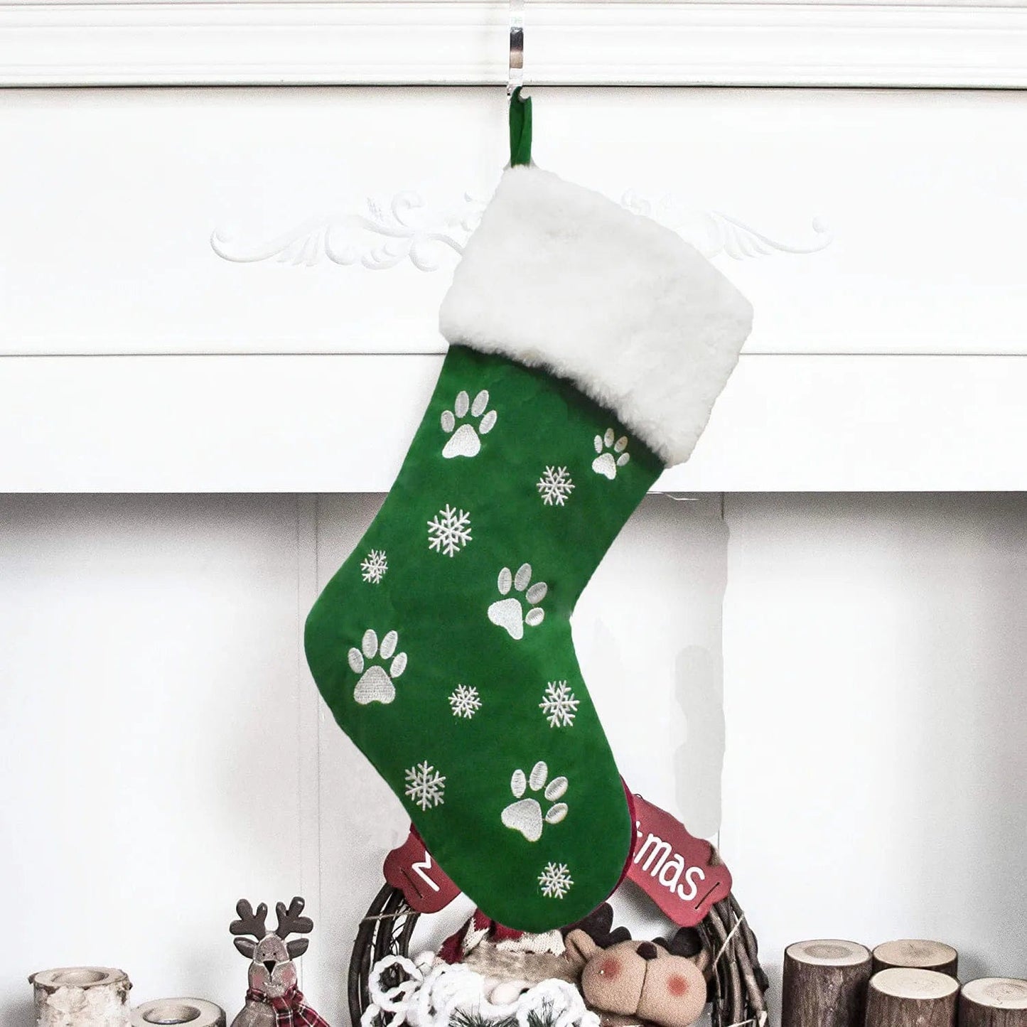 Personalized Pet Paw Christmas Stocking