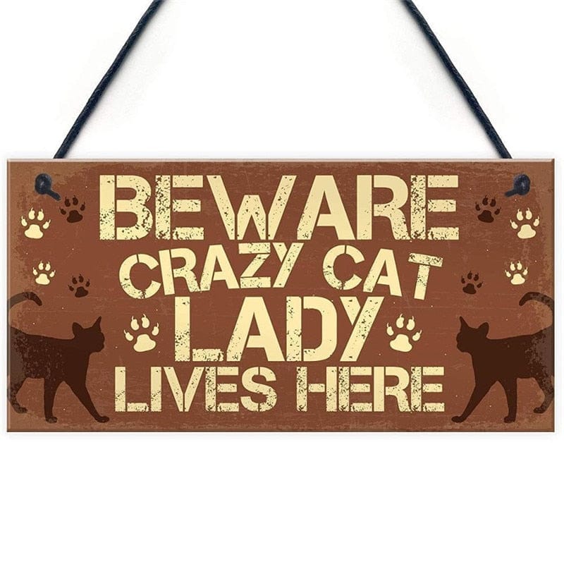 Home decor wooden plaques for cat owners