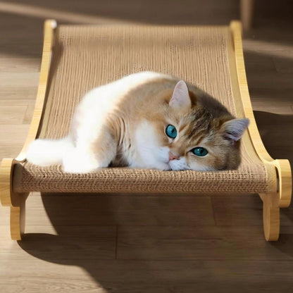 Handcrafted sisal cat rocking chair for unique pet furniture