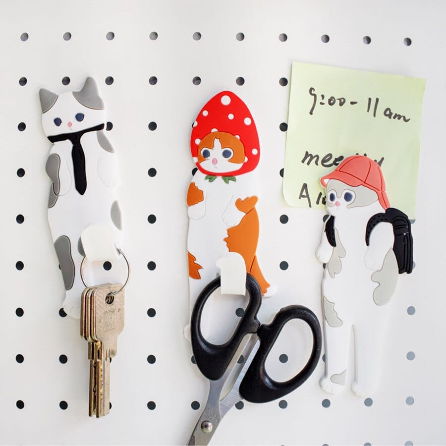 Cat-shaped magnetic hooks offering diverse functionality