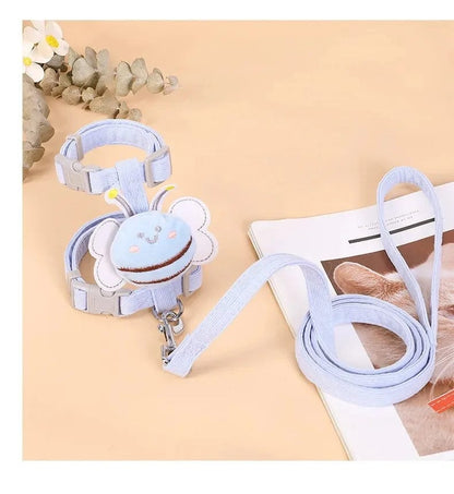 Light Blue Variant Cat Harness and Leash Set