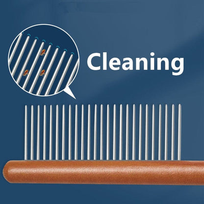 Eco-friendly wooden cat grooming tool