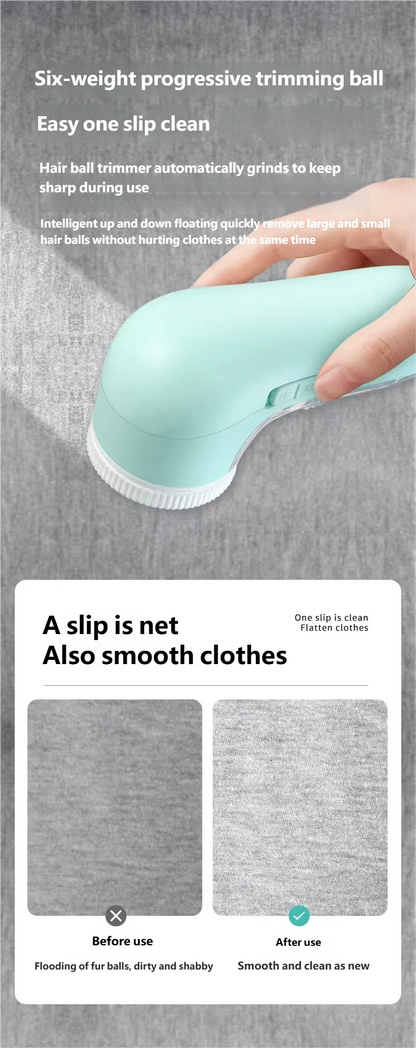 Lint Hair trimmer with text on a gray background