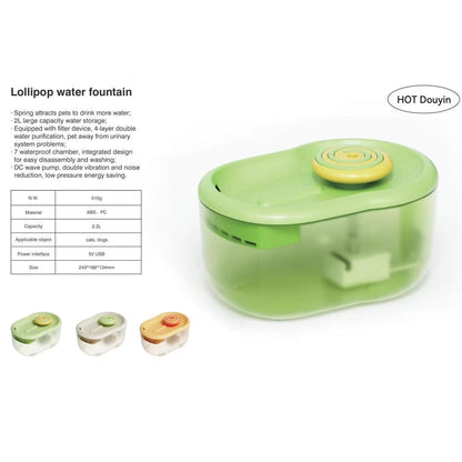 Lollipop-Style Smart Pet Water Fountain