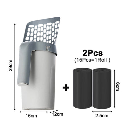 Odor-reducing cat litter scoop with antimicrobial coating