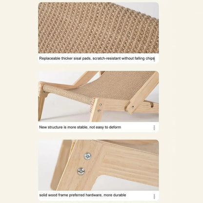 Modern sisal rocking chair for cats and home decor