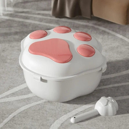 Moisture-proof airtight cat food storage container with desiccant