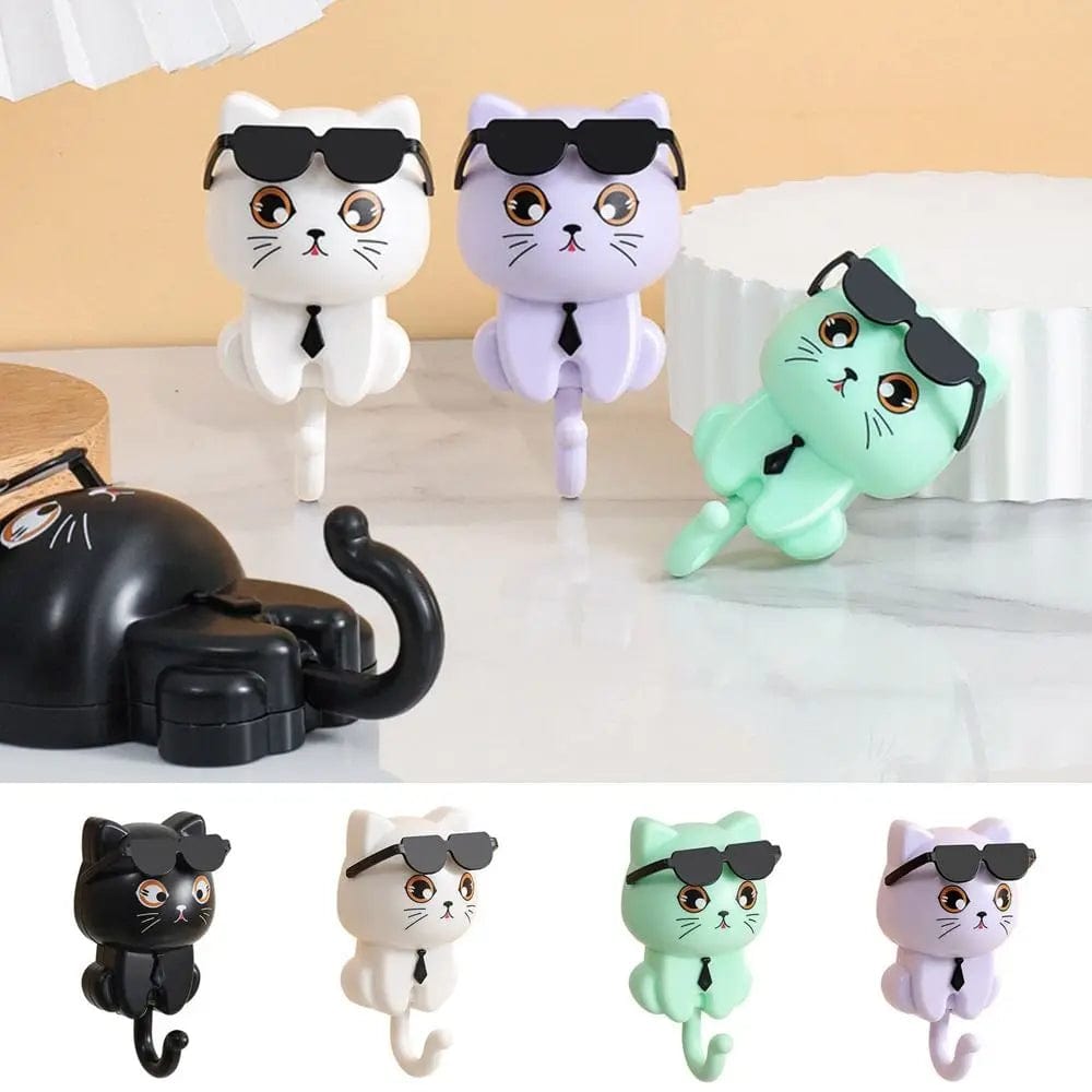 Multi-Color Cat Wall Hooks – Home Storage Solution