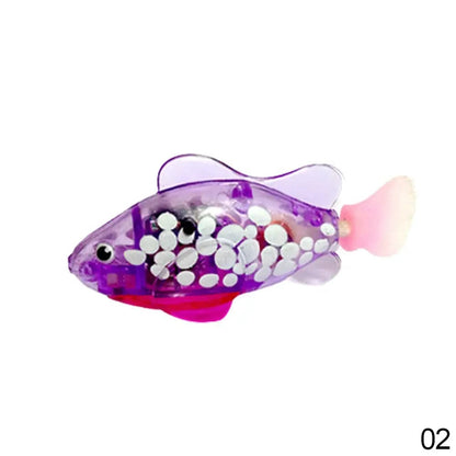 Multicolor LED Fish – Top View Cat Toy