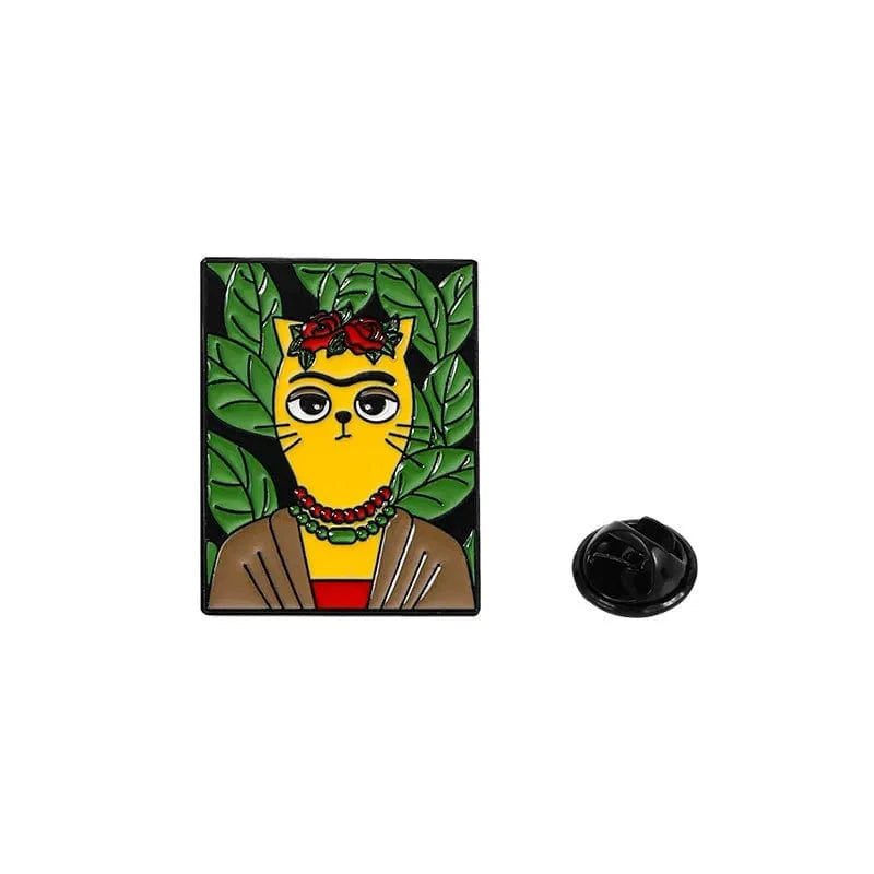 Oil Painting Style Cat Jewelry for Anniversary Gifts